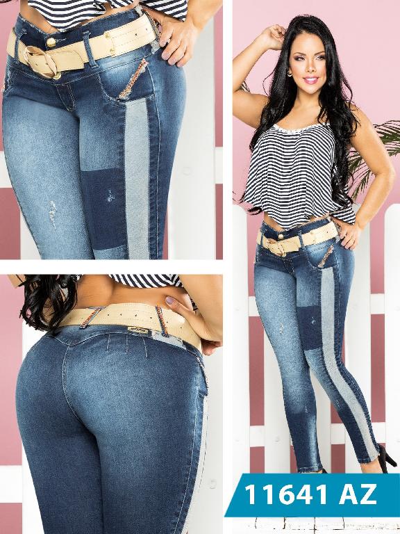 Mapale D Butt lifting jeans with Girdle Lining Color Blue – Unspoken Fashion