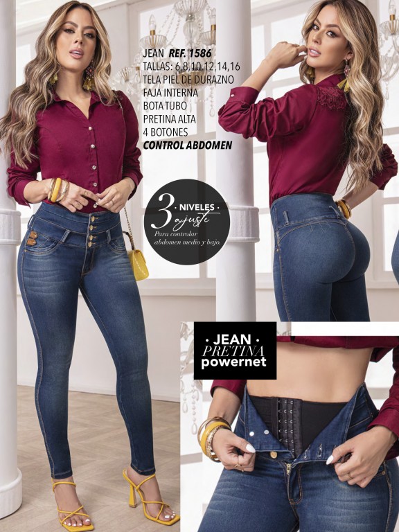 Jeans Levantacola Colombiano Faja Interna